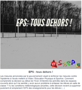URGENCE EPS tous dehors Clicuqer pour lire