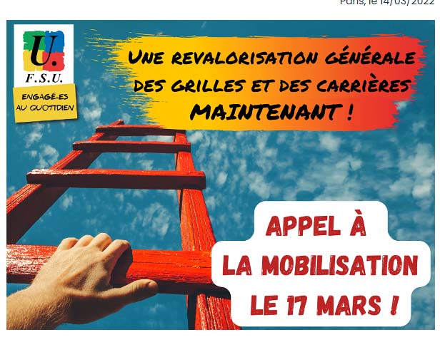  17 mars Grève – Salaires – Revalorisation