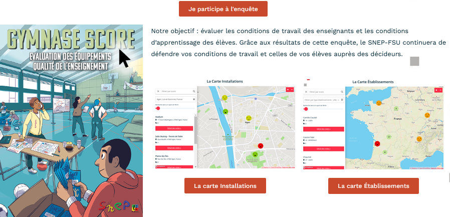 Enquête gymnase score